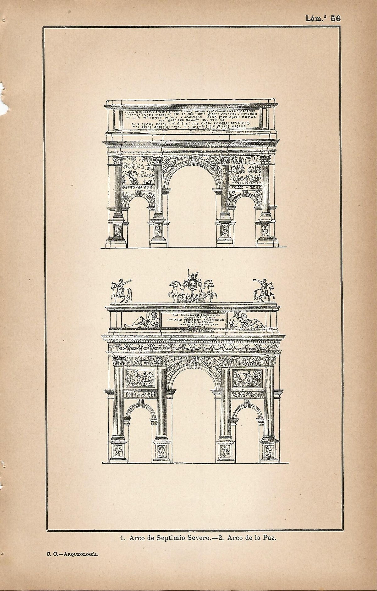 Lamina 056: Arco de Septimio Severo - Arco de la Paz