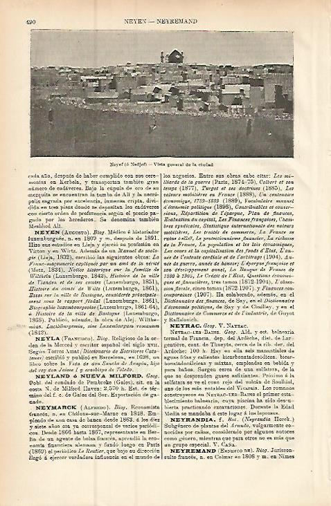 LAMINA ESPASA 9432: Vista de Neyef o Nedjef Irak