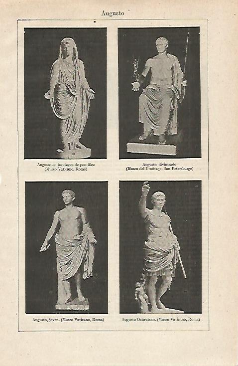 LAMINA ESPASA 12985: Esculturas de Augusto