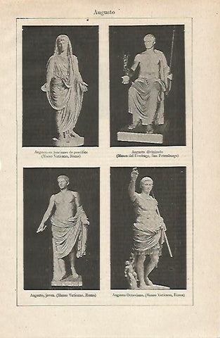 LAMINA ESPASA 12985: Esculturas de Augusto