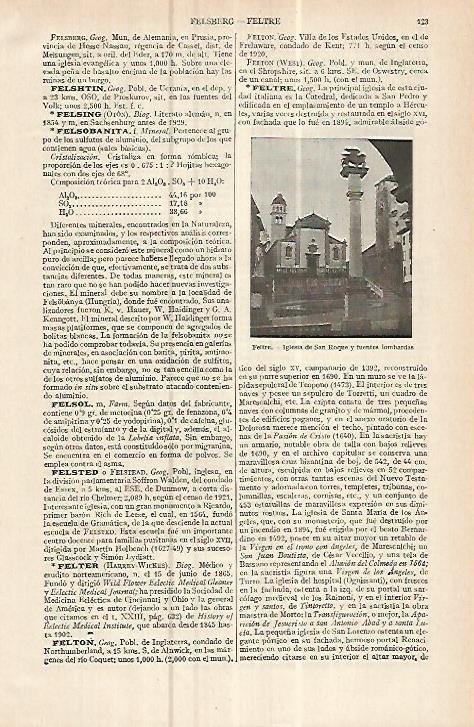 LAMINA ESPASA 16069: Iglesia de San Roque en Feltre Italia