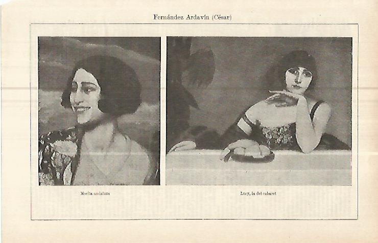 LAMINA ESPASA 16075: Mocita anddaluza y Lucy la del cabaret por C. Fernandez Ardavin