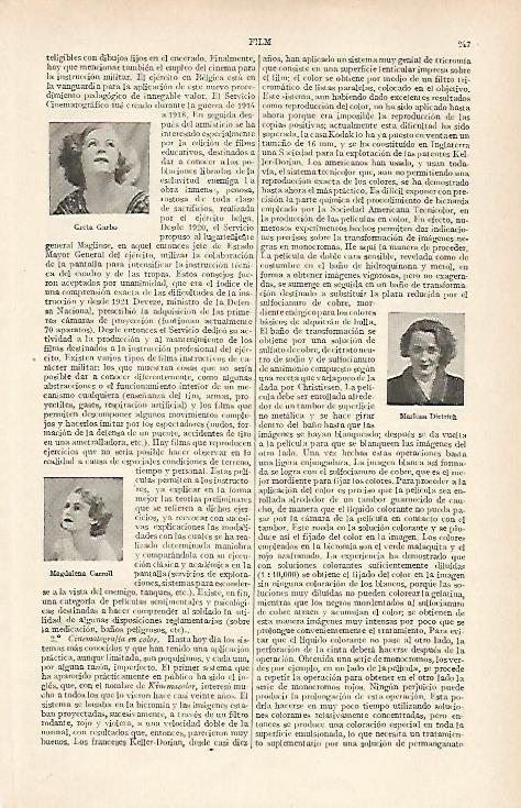 LAMINA ESPASA 16087: Greta Garbo Marlene Dietrich y Magdalene Carroll