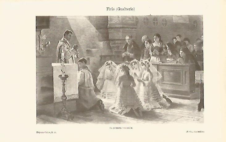 LAMINA ESPASA 16093: La primera comunion por G. Firle