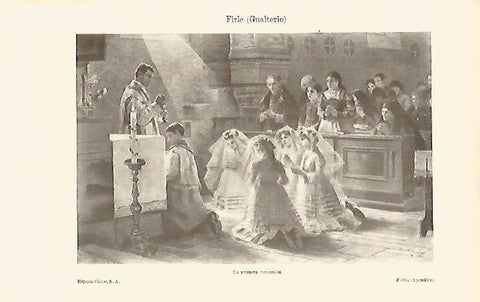 LAMINA ESPASA 16093: La primera comunion por G. Firle