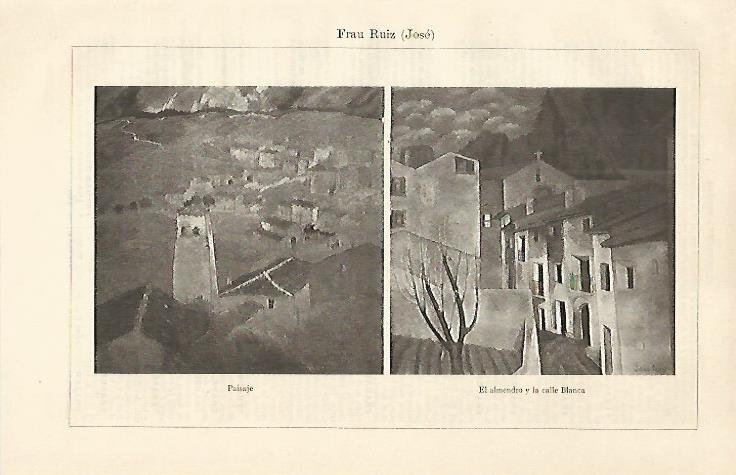 LAMINA ESPASA 16118: Paisaje y El almendro y la calle Blanca por Frau Ruiz