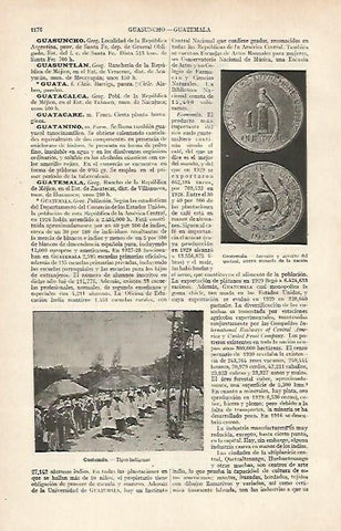 LAMINA ESPASA 16194: Vistas de Guatemala