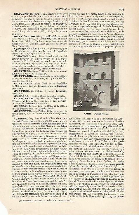 LAMINA ESPASA 16198: Palacio Pretorio en Gubbio Italia