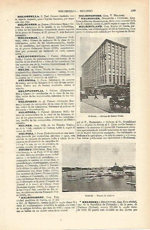LAMINA ESPASA 16221: Puerto y Banco Union en Helsinki Finlandia