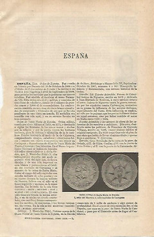 LAMINA ESPASA 16234: Orden militar de Santa Maria de  España