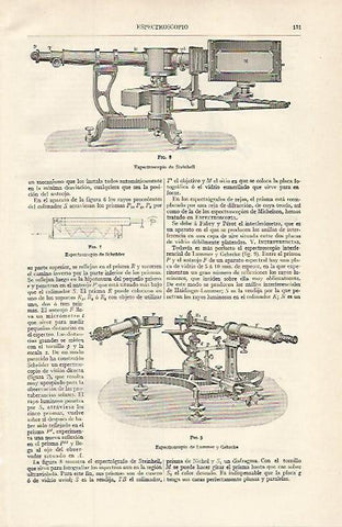 LAMINA ESPASA 16245: Espectroscopio de Steinhell