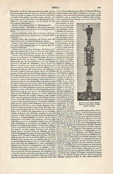 LAMINA ESPASA 16257: Relicario de la Santa Espina
