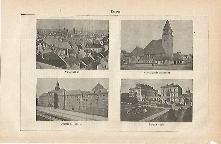 LAMINA ESPASA Alemania 16287: Vistas de Essen Alemania