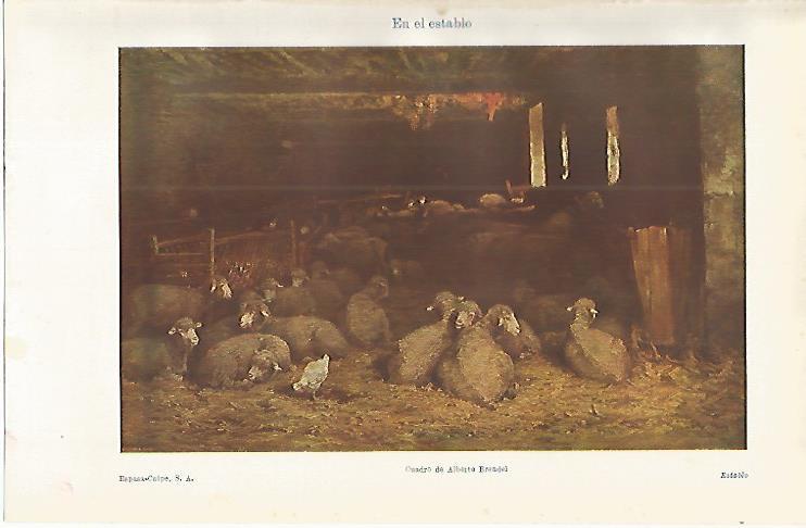 LAMINA ESPASA 16292: En el establo por A. Brendel