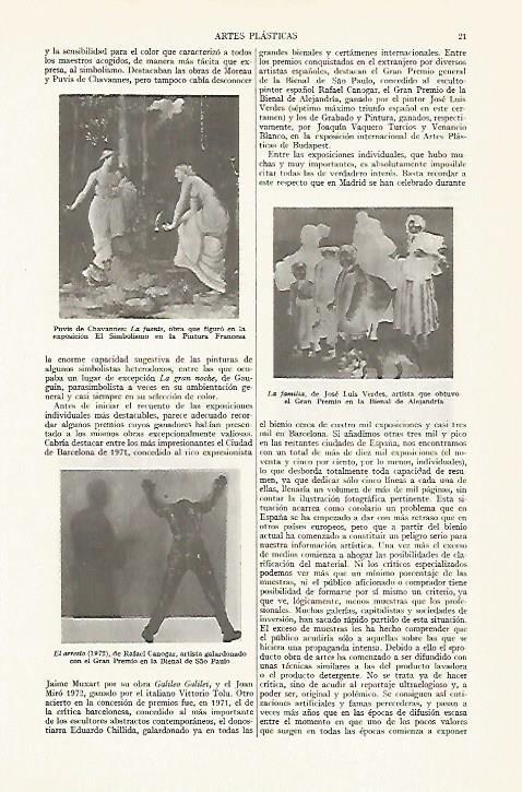 LAMINA ESPASA 16325: La fuente por Puvis de Chavanne