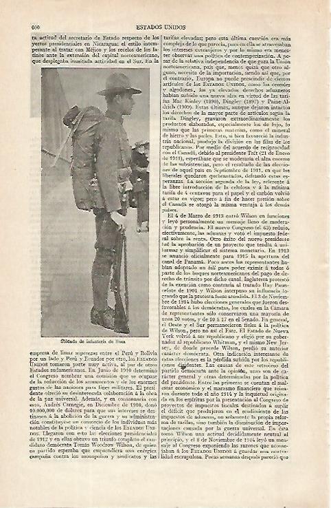 LAMINA ESPASA 16343: Soldado de infanteria de linea de Estados Unidos