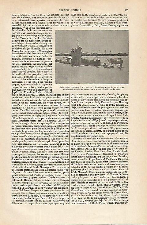 LAMINA ESPASA 16345: Submarino de Estados Unidos