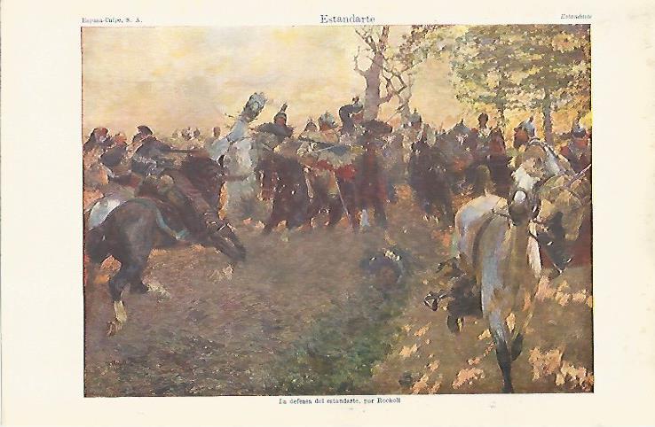 LAMINA ESPASA 16349: La defensa del estandarte por Rocholl