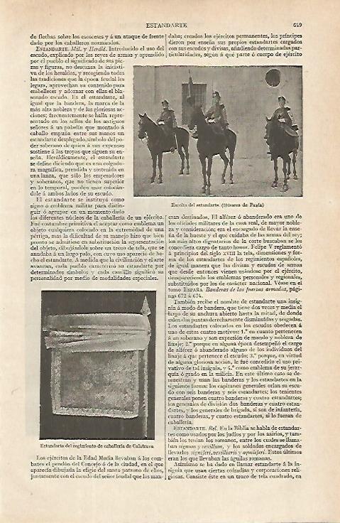 LAMINA ESPASA 16350: Escolta del estandarte de los Husares de Prusia