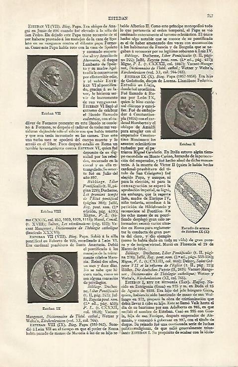 LAMINA ESPASA 16363: Escudo de armas de Esteban IX
