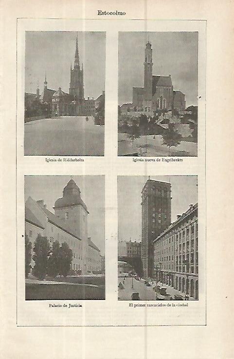LAMINA ESPASA 16378: Edificios de Estocolmo