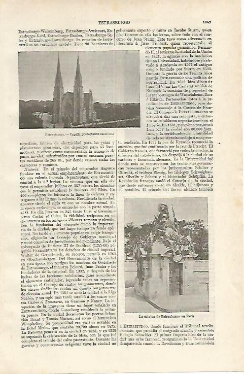 LAMINA ESPASA 16391: Capilla castrense de Estrasburgo