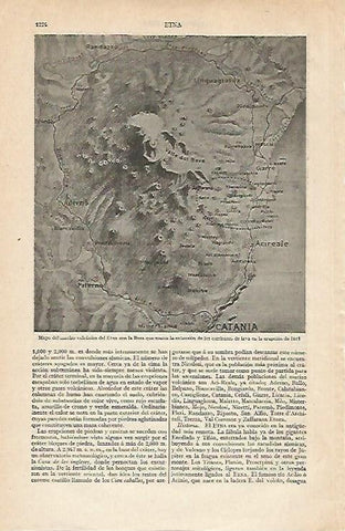 LAMINA ESPASA 16410: Mapa del Etna
