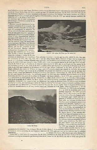 LAMINA ESPASA 16411: Interior y crater del Etna