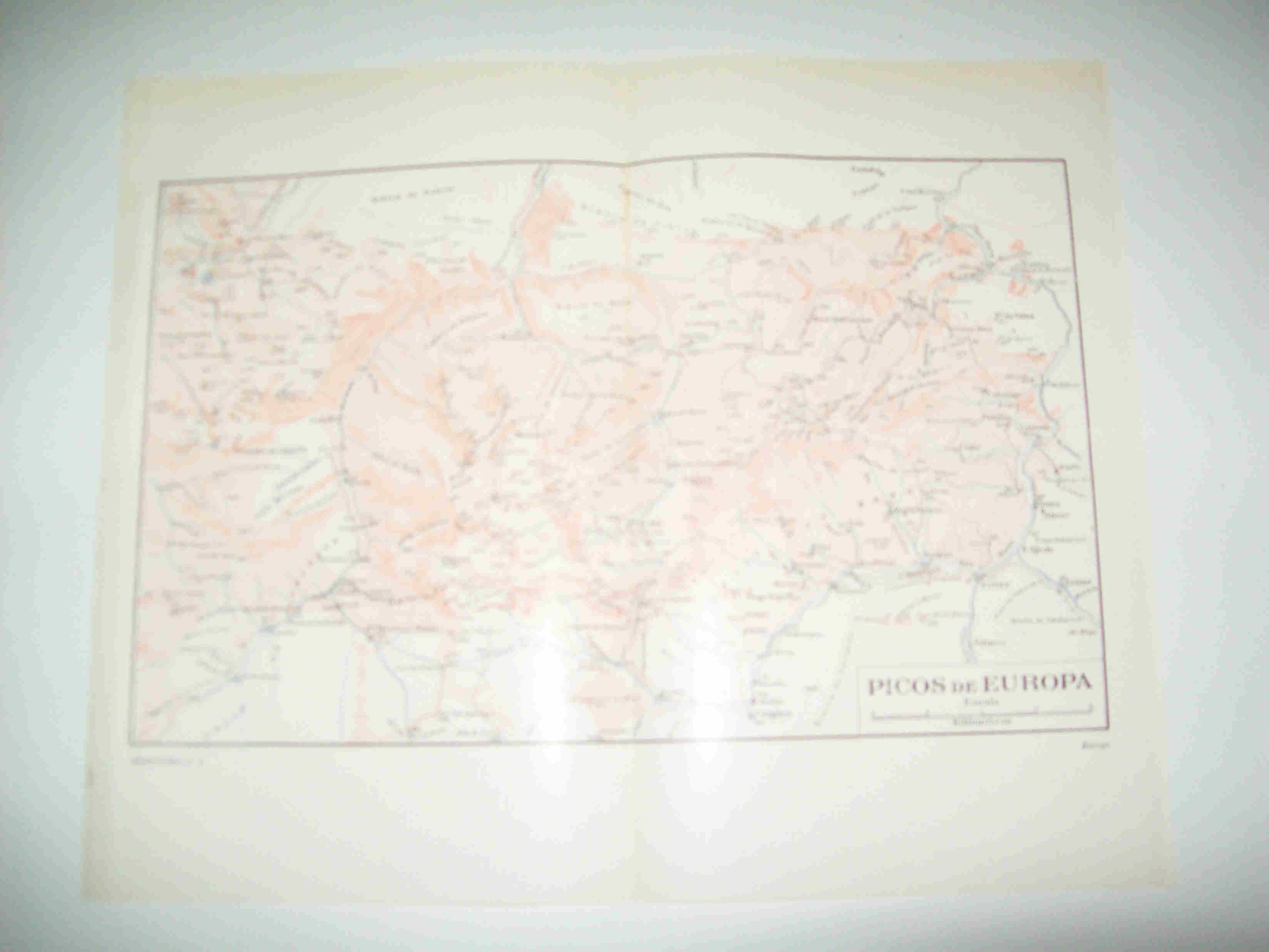 LAMINA ESPASA 16447: Mapa de los Picos de Europa