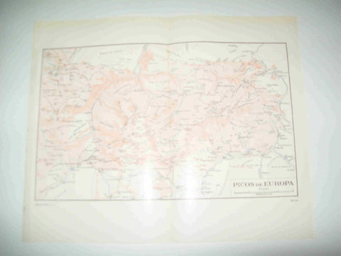 LAMINA ESPASA 16447: Mapa de los Picos de Europa
