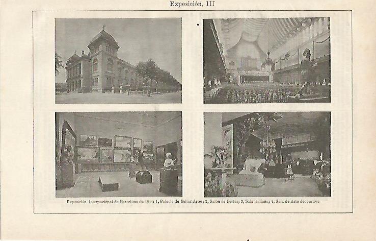 LAMINA ESPASA 16469: Exposicion Internacional de Barcelona de 1911