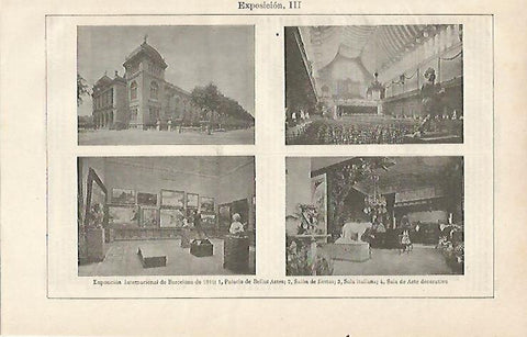 LAMINA ESPASA 16469: Exposicion Internacional de Barcelona de 1911
