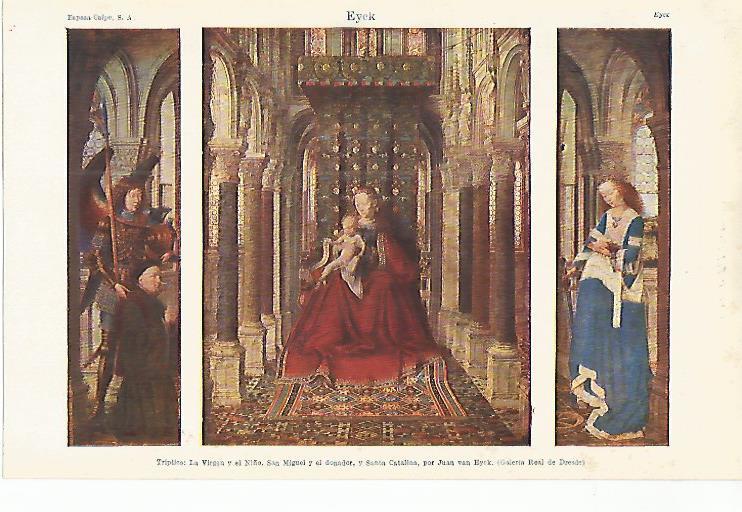 LAMINA ESPASA 16471: Triptico de Van Eyck