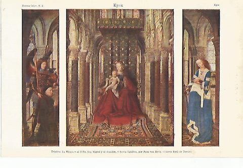 LAMINA ESPASA 16471: Triptico de Van Eyck