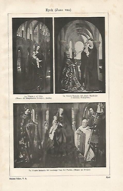 LAMINA ESPASA 16473: Cuadros de Juan van Eyck