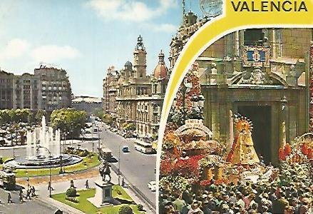 POSTAL 17957: Valencia. Plaza del Caudillo