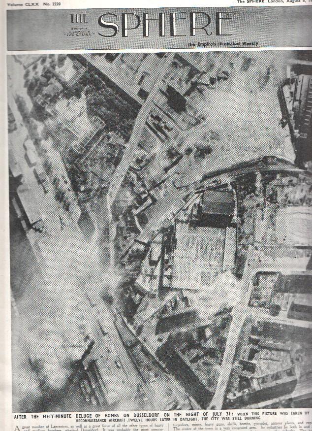THE SPHERE ILLUSTRATED, Numero 2220, August 08 1942: After the Fifty-Minute Deluge of Bombs on Dusseldorf