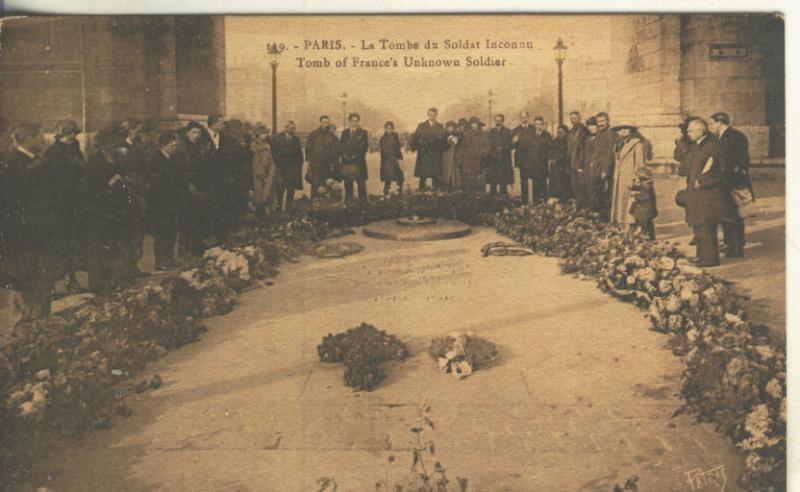 Postal B/N 0270 : La tombe du soldat innconnu de Paris