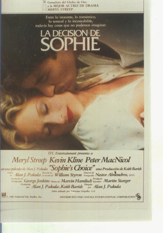 Foto cine 575: La decision de Sophie (Meryl Streep)