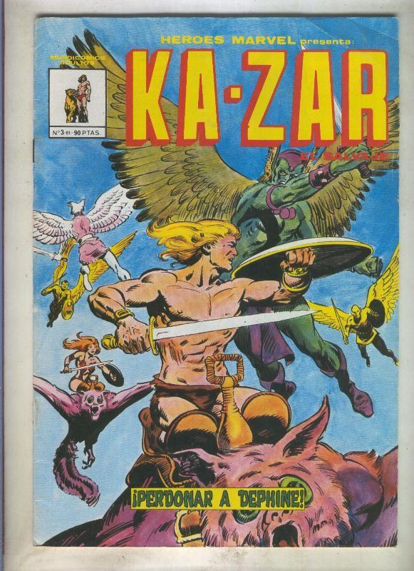 Heroes Marvel de Mundicomic numero 3: Kazar (numerado 1 en trasera)