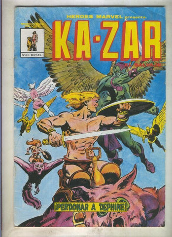 Heroes Marvel de Mundicomic numero 3: Kazar (numerado 1 en trasera)