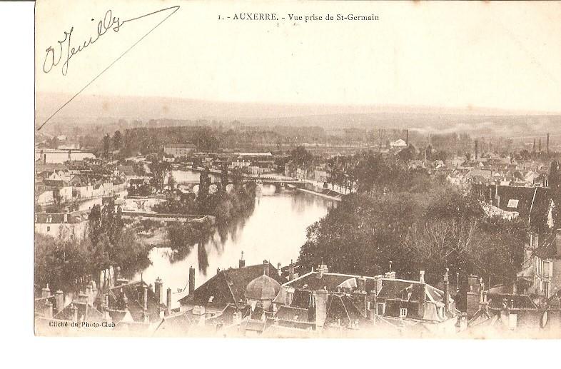 Postal 023147 : Auxerre - Vue prise de St-Germanin