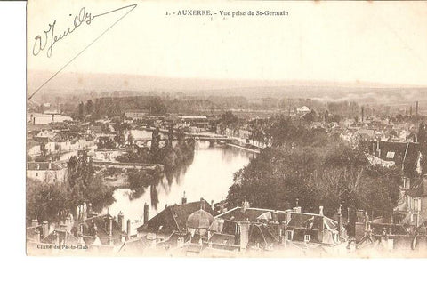 Postal 023147 : Auxerre - Vue prise de St-Germanin