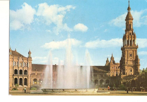 Postal 028526 : Sevilla, Plaza de España. Fuente Monumental