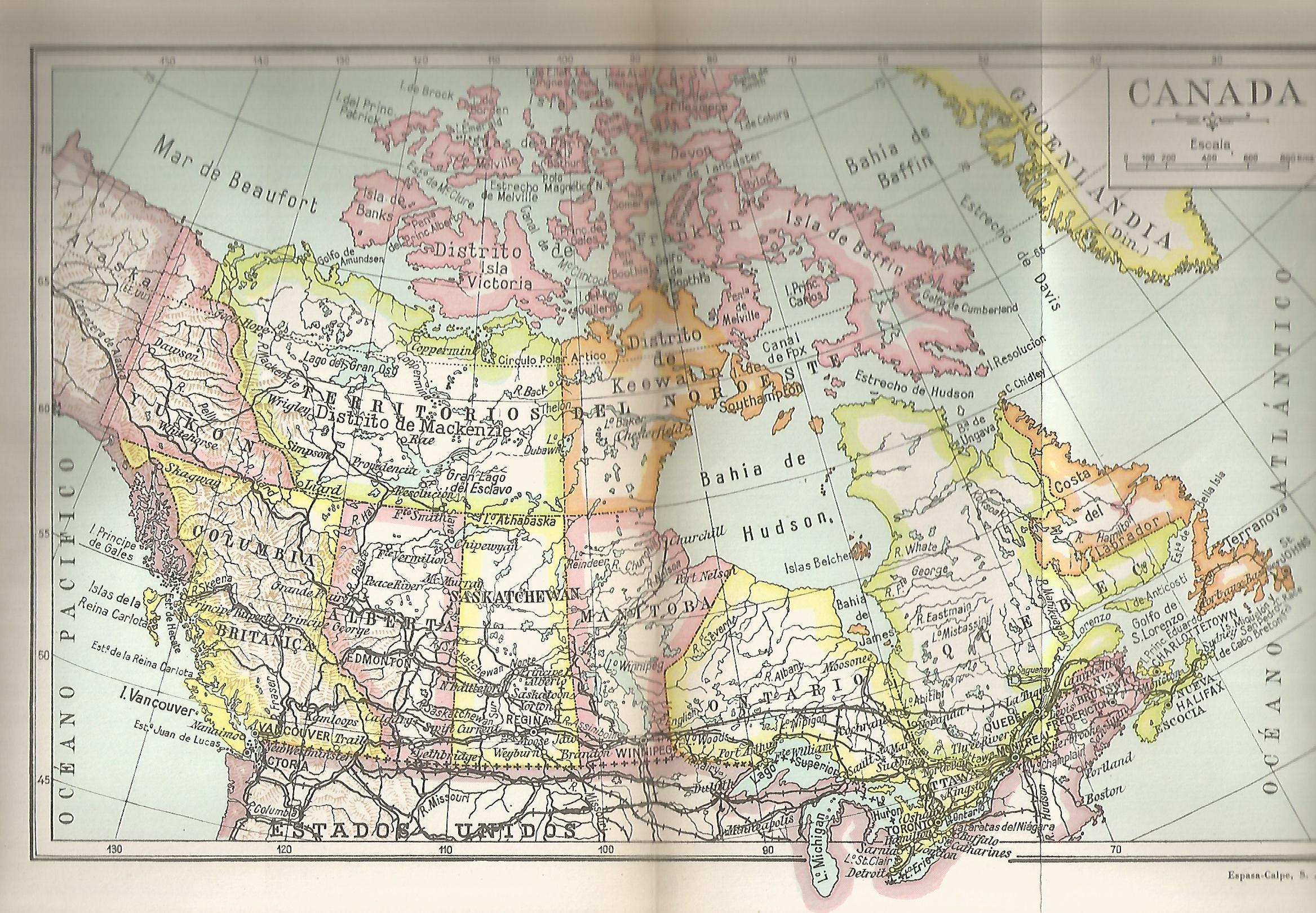Lamina 133: Mapa de Canada