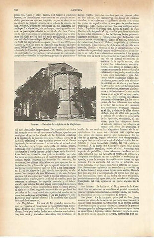LAMINA ESPASA 1616: Iglesia de la Magdalena Zamora
