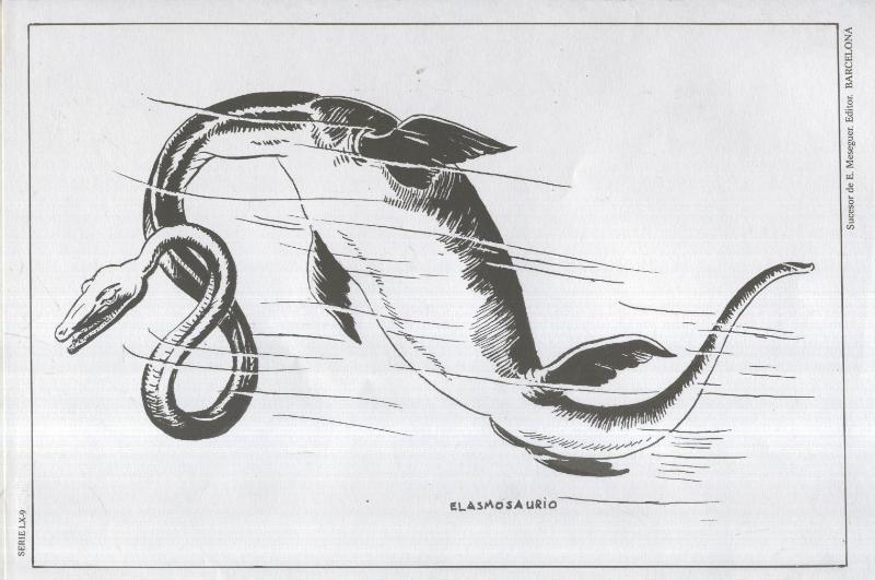 Emilio Freixas serie 60 lamina 09: Elasmosaurio