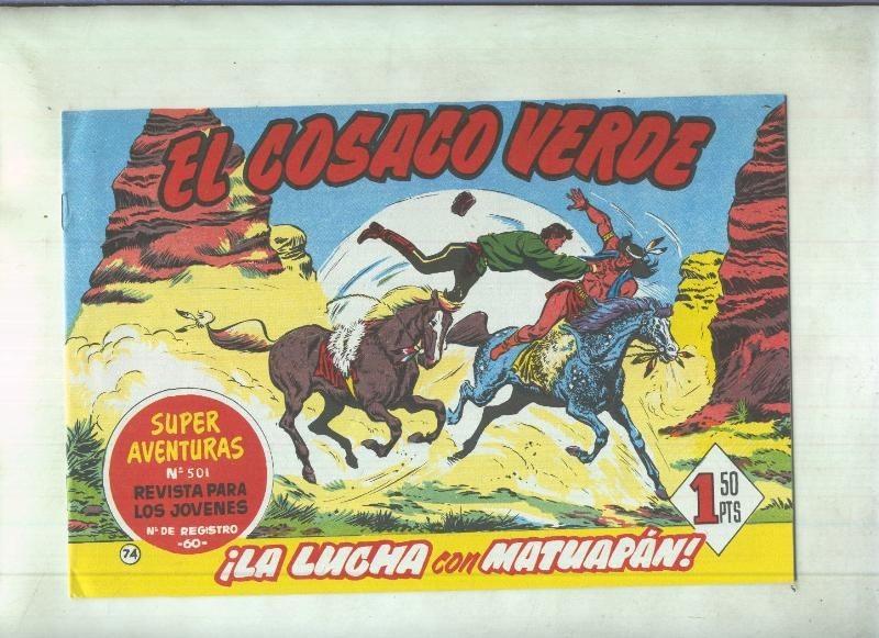Facsimil de Ediciones B: El Cosaco Verde numero 074: La lucha con Matuapan