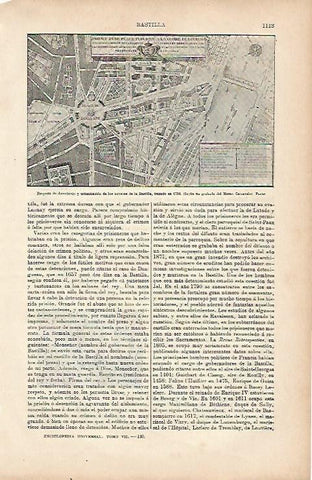 LAMINA ESPASA 9823: Priyecto para la Bastilla de 1784