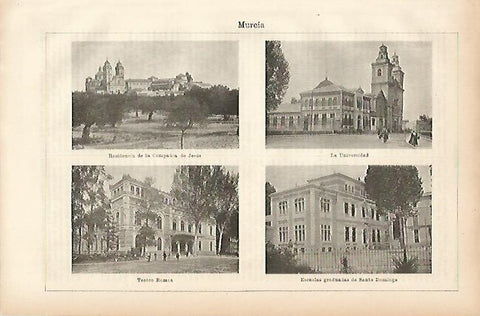 LAMINA ESPASA 11540: Edificios de Murcia